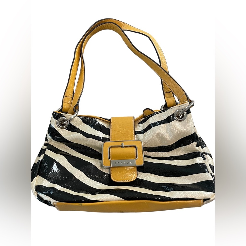 Strada Zebra Print and Yellow Purse